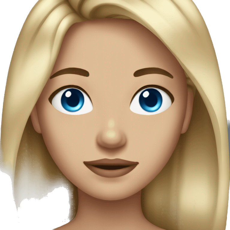 Girl blue eyes dirty blonde hair emoji