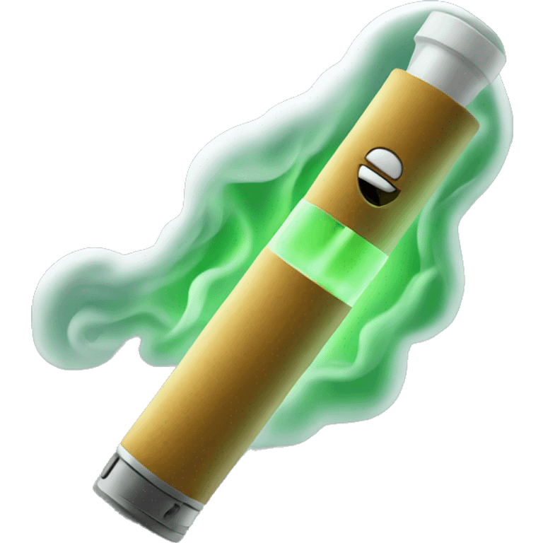 A sentient vape emoji