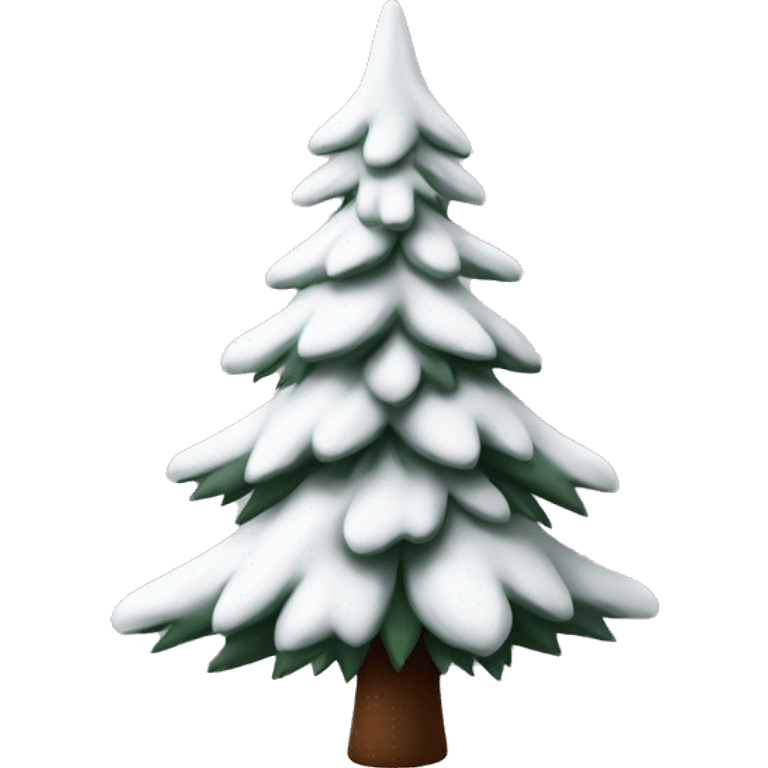  actual white fir christmas burgundy tree isolated.  emoji