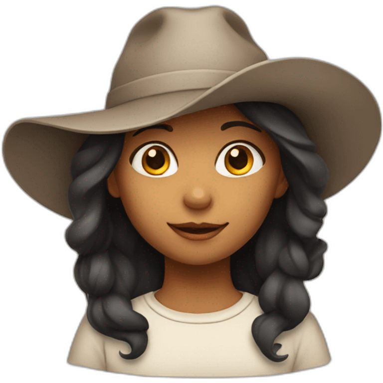 Girl wearing hat with ears  emoji