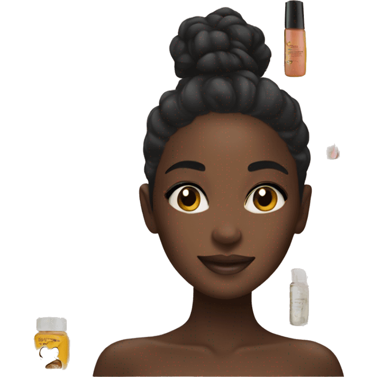 black girl skincare products emoji