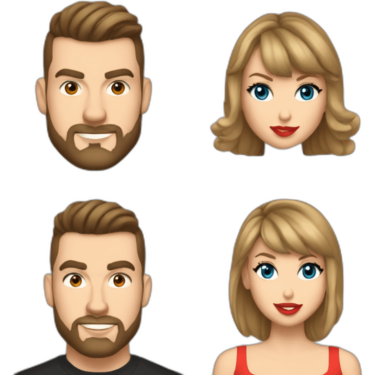 Taylor Swift and Travis Kelce emoji