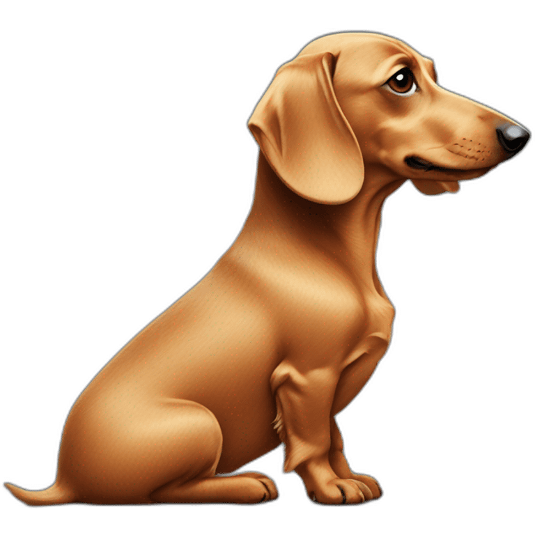 dog Dachshund  in profile emoji