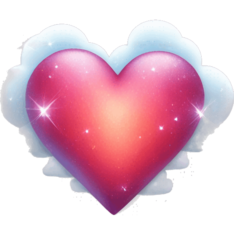 heart with clouds and sparkles emoji