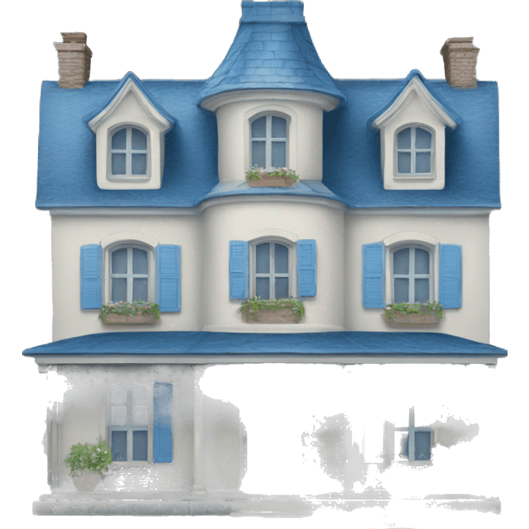 Une maison bleue emoji