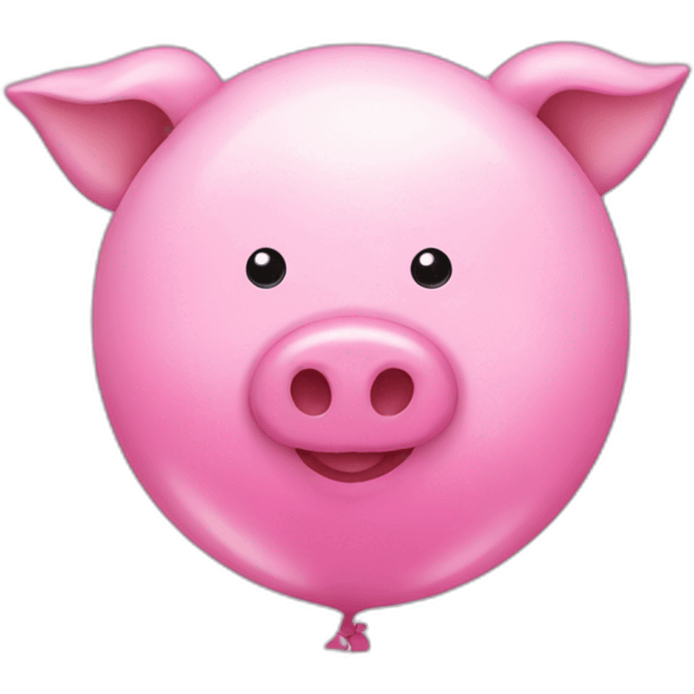 pink pig balloon emoji