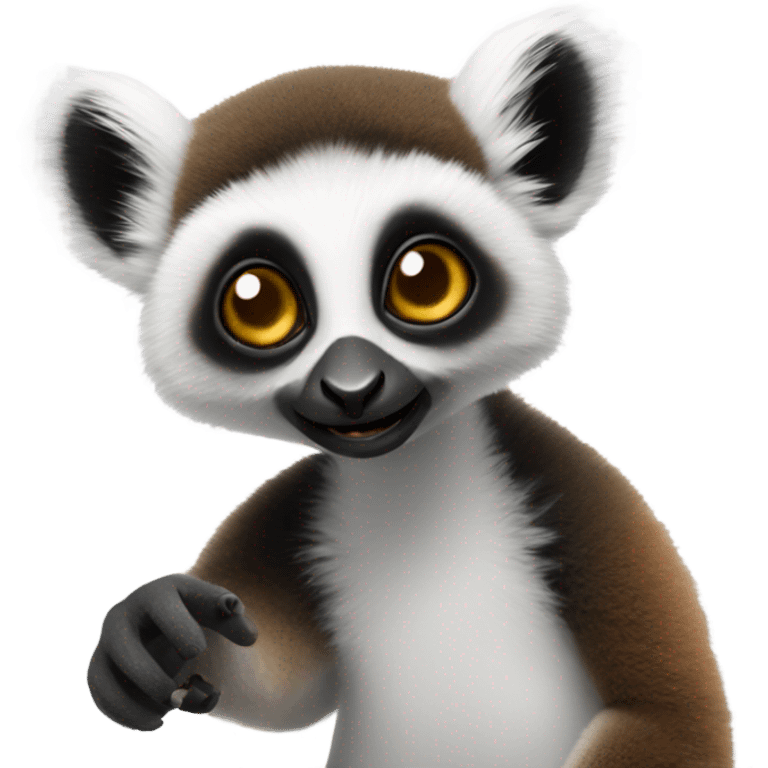 Lemur with sign that says hi Mia emoji