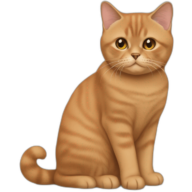 cinnamon colored thin british shorthair emoji