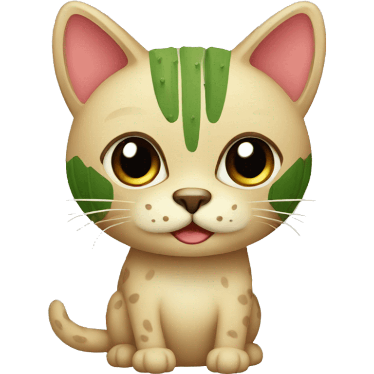 Mexican cactus cat emoji