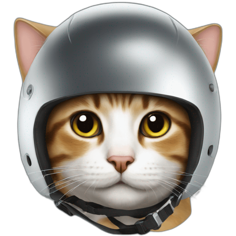 Cat with a helmet emoji