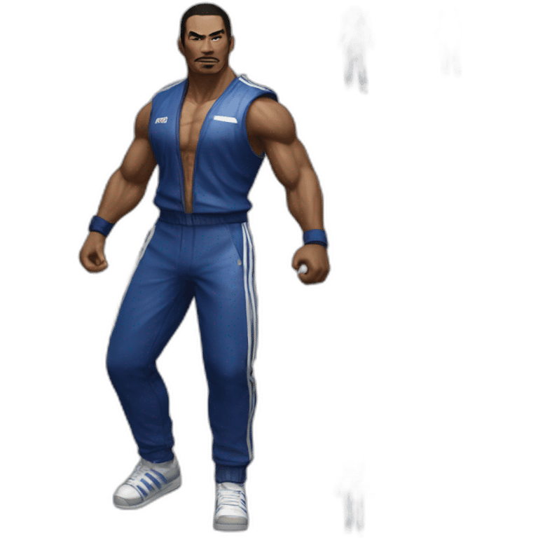 eddie from tekken wearing adidas jumpsuit emoji