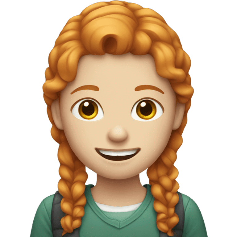 Ginger girl with braces emoji