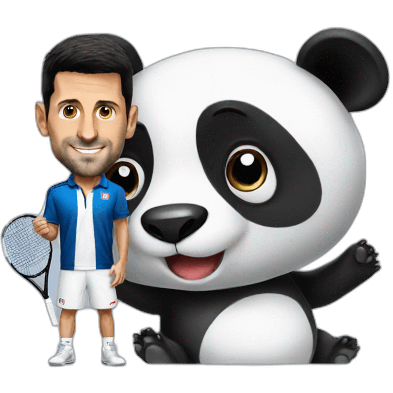 NOVAK DJOKOVIC WITH A PANDA emoji