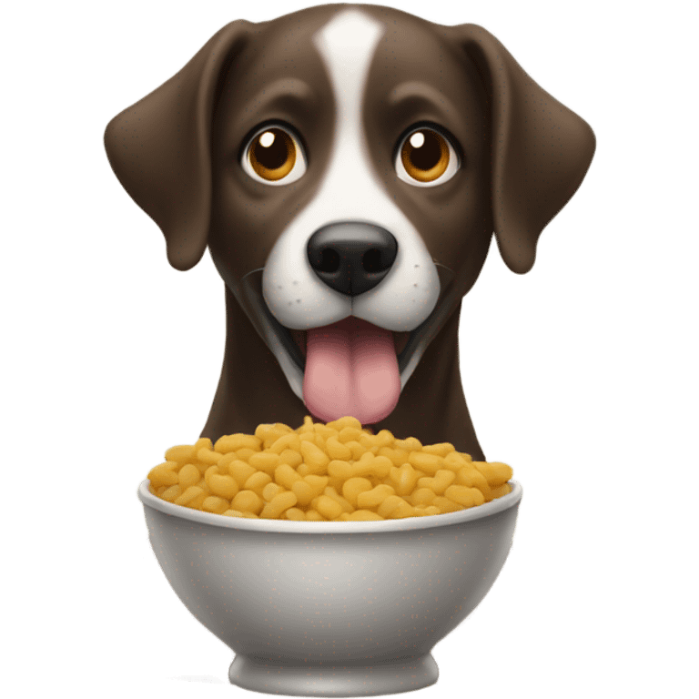 Dog eating food emoji