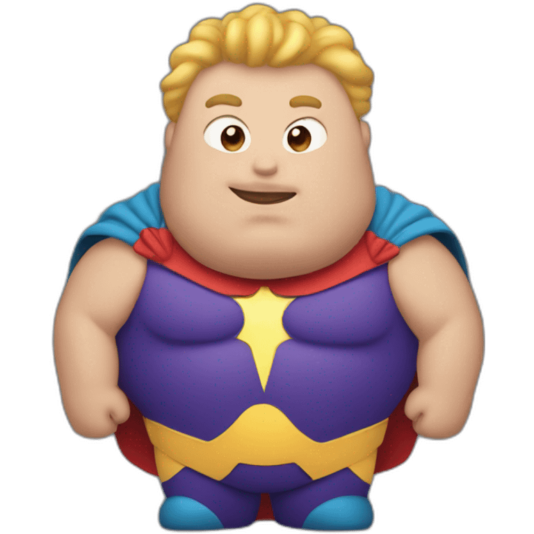 Fat super hero emoji