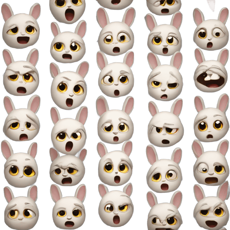 Terrified of bunnies emoji