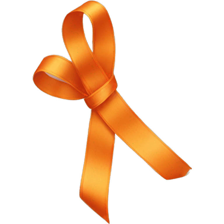 Tilt an orange ribbon 270° 🎗️ emoji