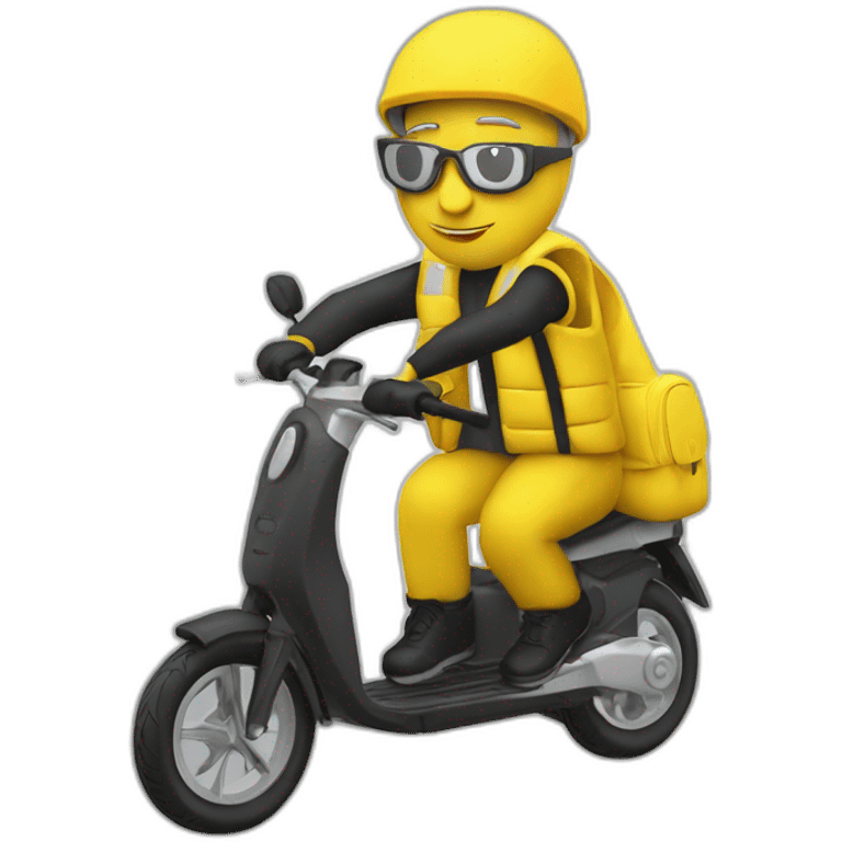 trotinette bald gilet jaune emoji