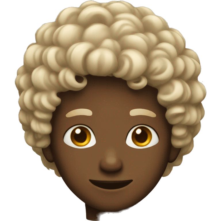 Boy with curly hair  emoji