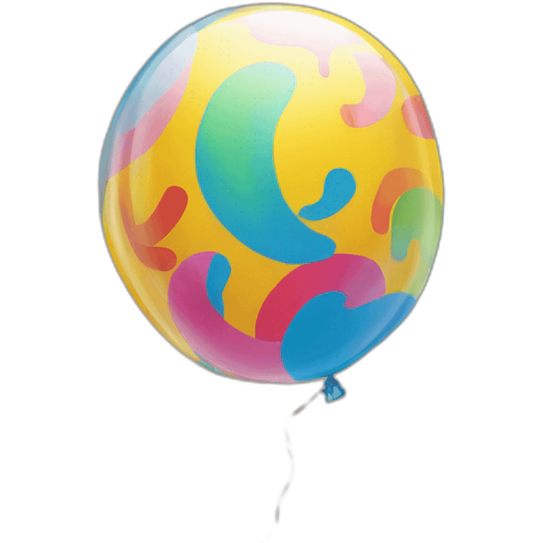 balloon with print text happy emoji