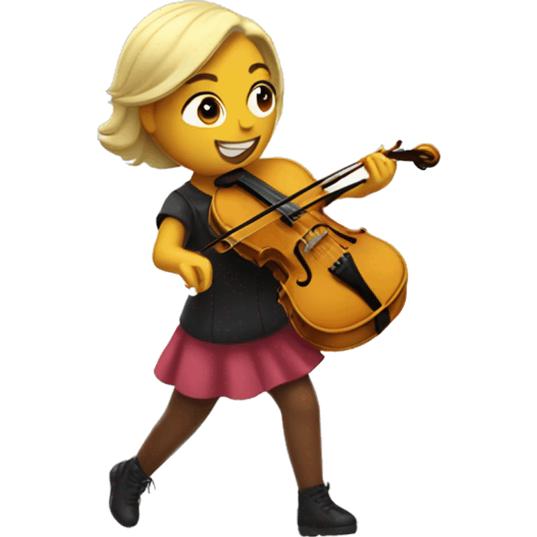 Chica tocando el violín  emoji