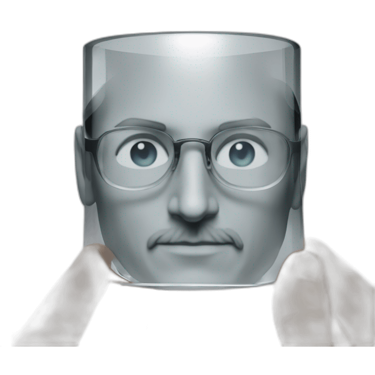 augmented reality glass on steve jobs emoji