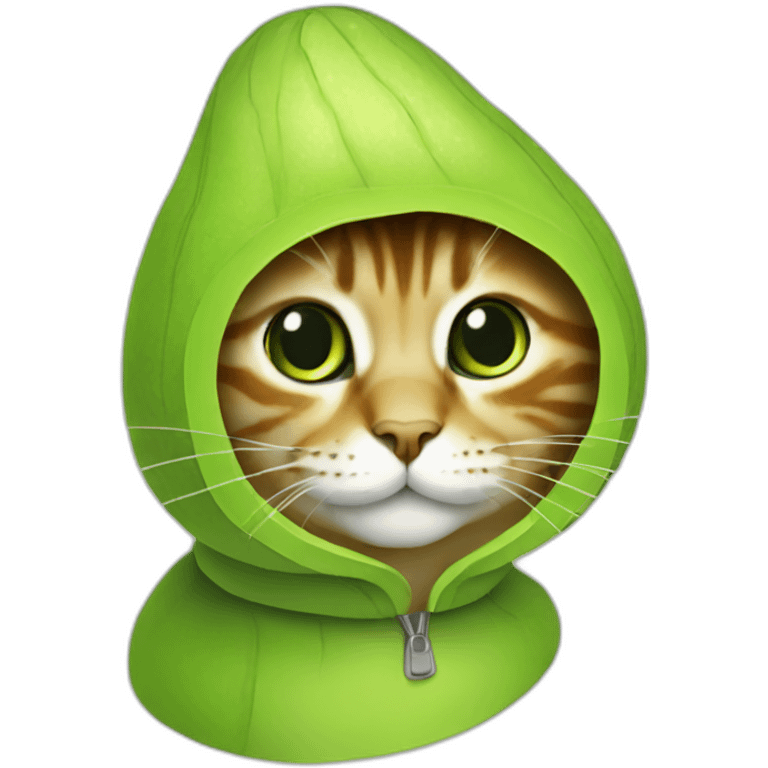 cat in avocado costume emoji