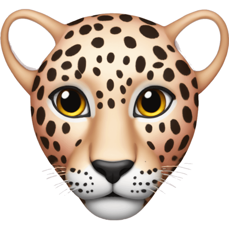 a pink leopard  emoji