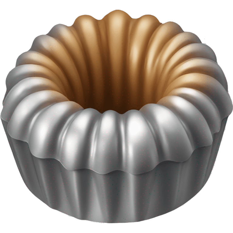 Realistic metallic bundt pan emoji