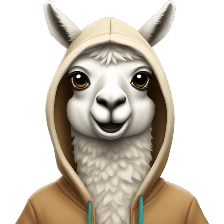 Llama in a hoodie  emoji