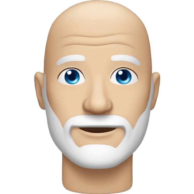 bald older white man blue eyes and a beard emoji