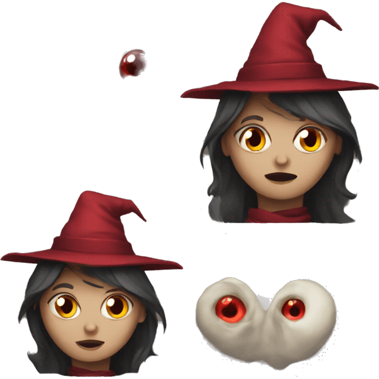 witch with red eyes emoji