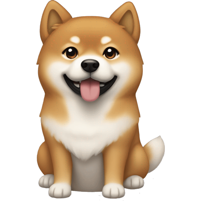 Shiba with a curly hair girl emoji