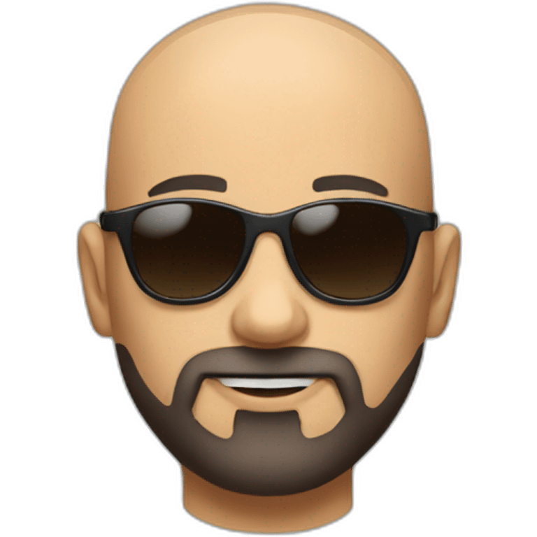 bald man with a medium beard and premium sun glasses emoji