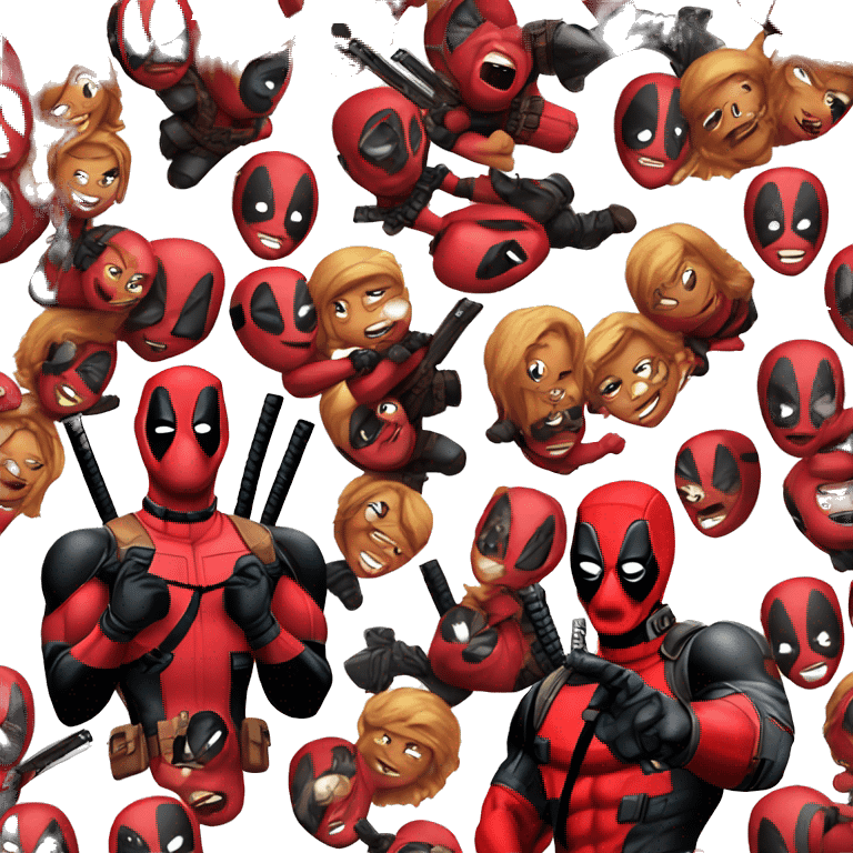 Deadpool with black widow  emoji