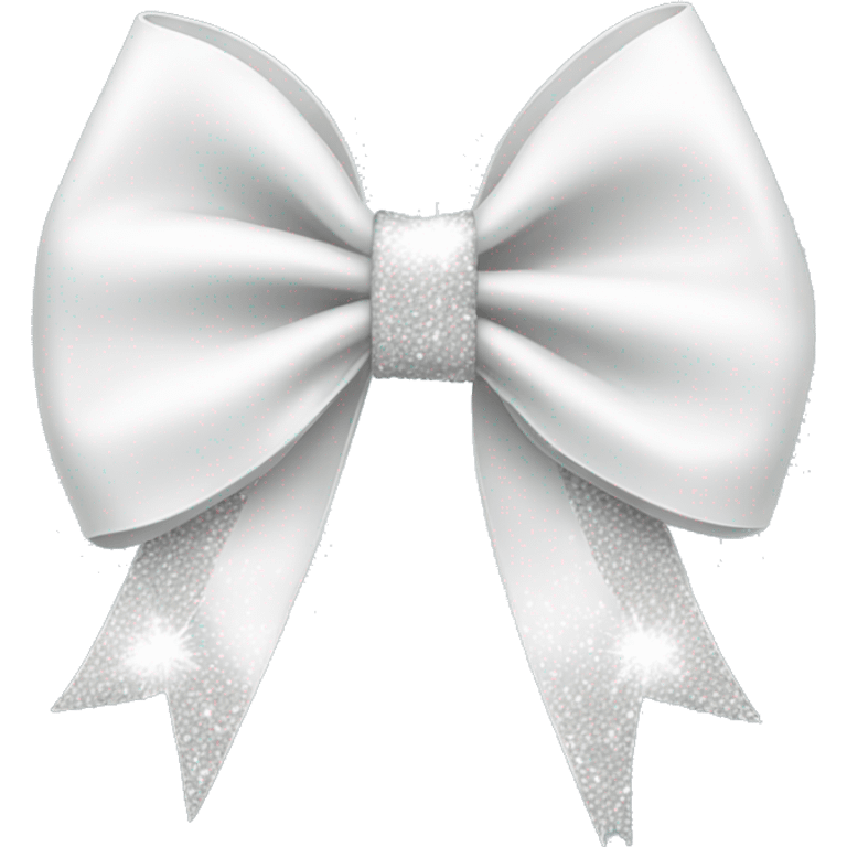 A white bow with sparkles  emoji