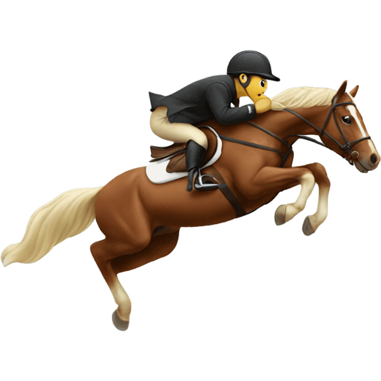 Horse jumping a fence  emoji