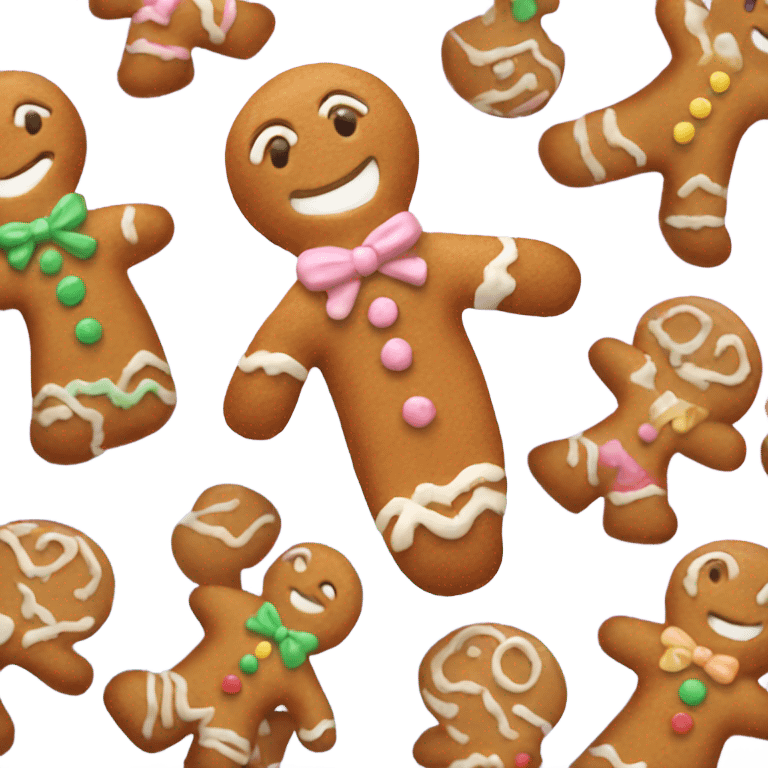 Pastel gingerbread man emoji