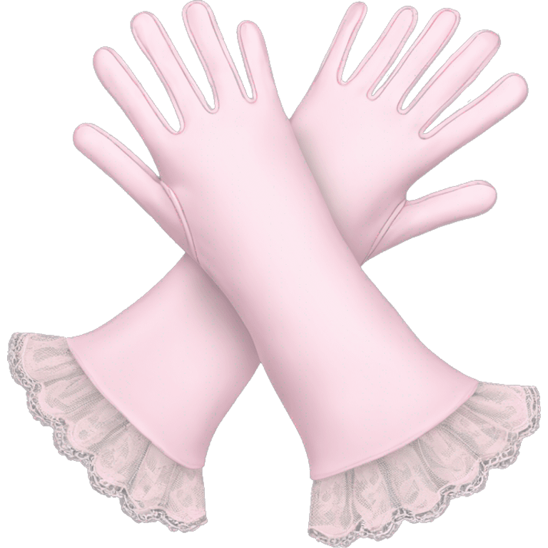 Long light pink regency gloves with laces  emoji