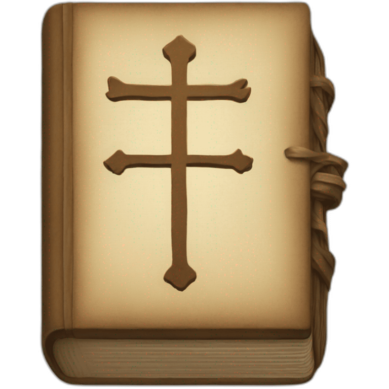 Bible with face emoji