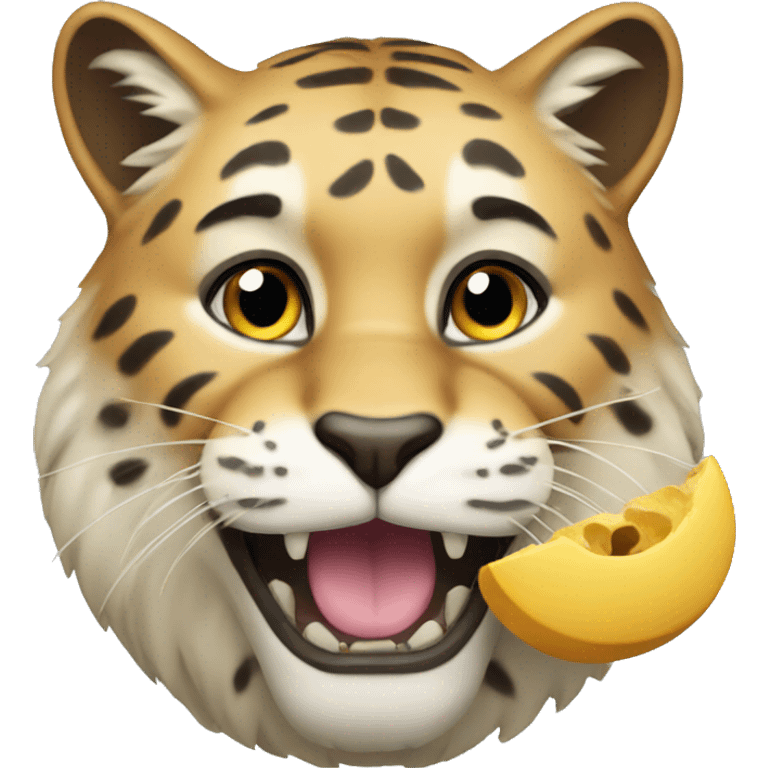 Big cat eating  emoji