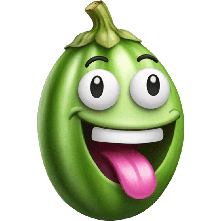 Laughing money tongue eggplant  emoji