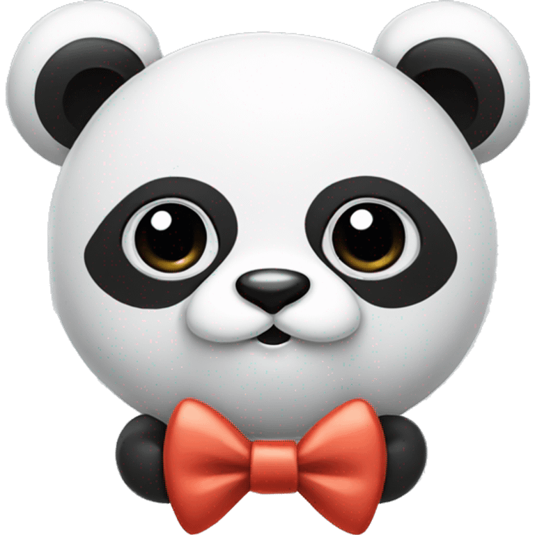 Panda with a pacifier and with a bow on top emoji