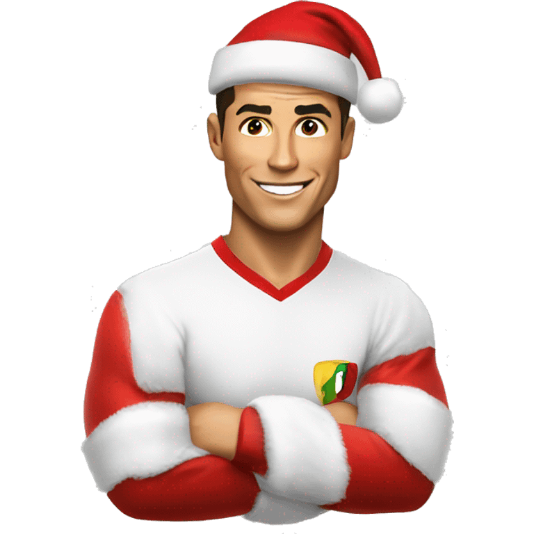 cristiano ronaldo with santa hat emoji