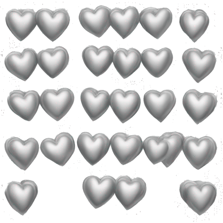 Sliver hearts  emoji