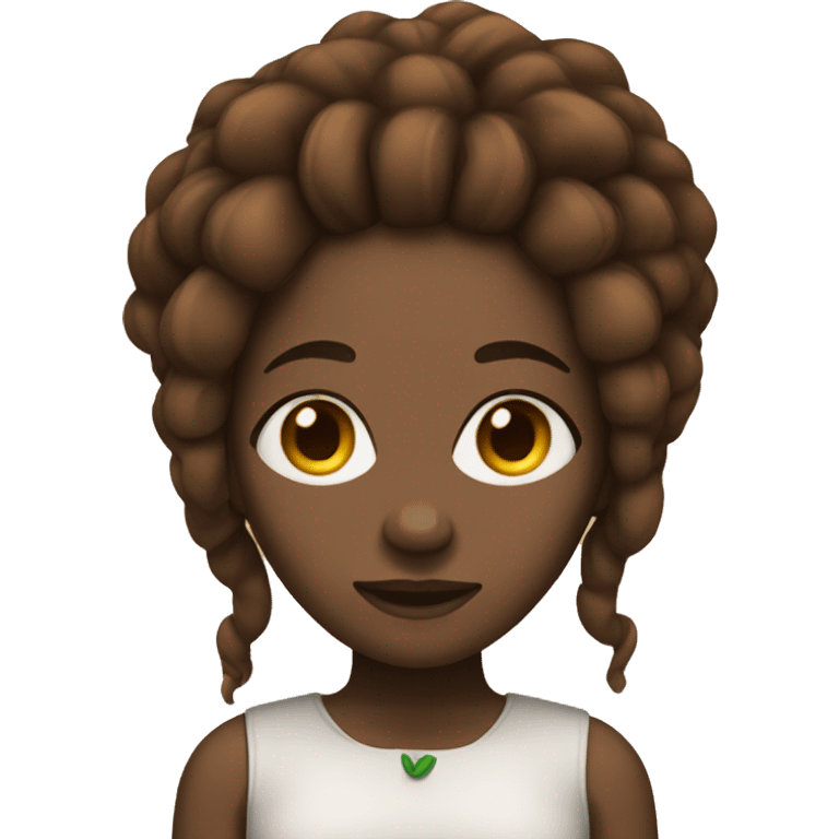 Black girl with brown dreadlocks  emoji