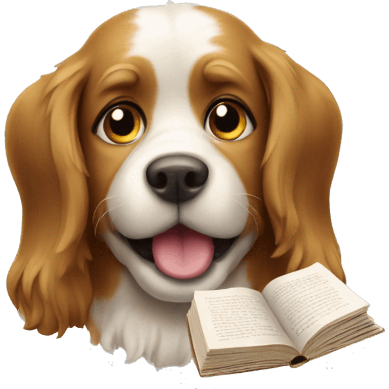 Dog with book emoji