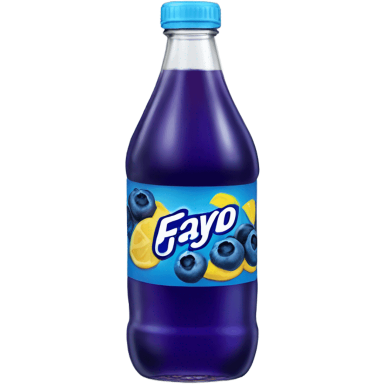 a bottle of blueberry faygo  emoji