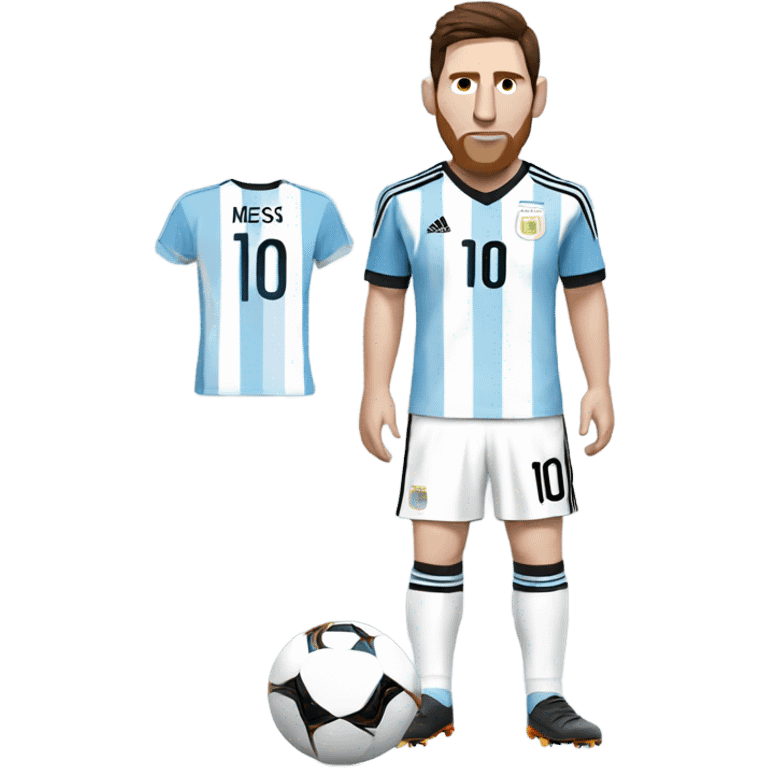 Lionel Messi full body wearing Argentina kit emoji