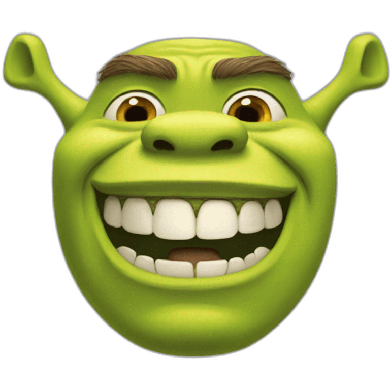 shrek shows teeth emoji